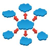 Cloud Symbol Network Arrows
