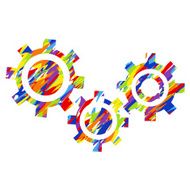 Multi colored Gears - VECTOR N2
