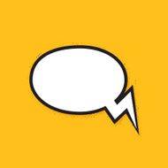 Comic bubbles with halftone shadows N12