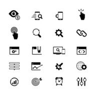 SEO services icon set N7