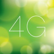 4G word on blur background