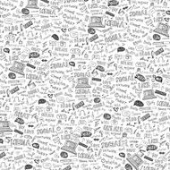 Social Media Word Icon pattern background Doodle sketchy N2