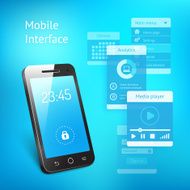 Mobile phone with elements for the user interface N2