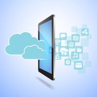 Social Media and Cloud Computing concept