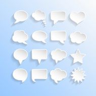Vector white speech bubbles N2