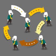 illustration concept of pass message
