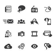 Communication Silhouette icons 1 N2