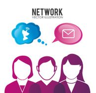 Social network design vector illustration N20
