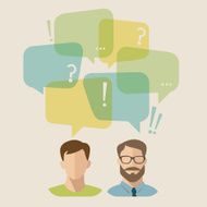 Social vector icons with conversation options N2