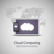 Cloud Computing and Global Networks Concept