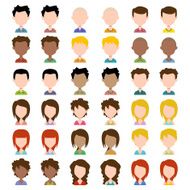 Different men and woman avatar