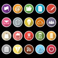 Web and internet icons with long shadow
