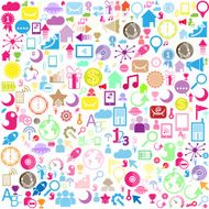 Circle Color Set of network icons N8