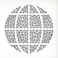 Globe on triangular node royaltfree vecotr graphic N2