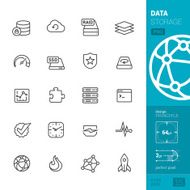 Data storage related vector icons - PRO pack