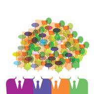 team work speech bubbles N2