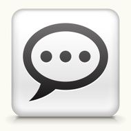 Square Button with Chat Bubble