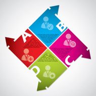 Business diagram design with social media icons