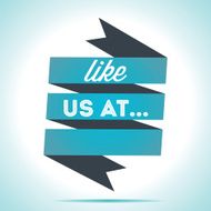 Like us at banner - Raster image