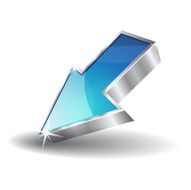3d Glossy Blue Pointer Vector Icon N3