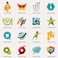 Logo and Abstract web Icon vector set N3