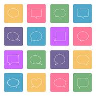 Speech bubbles icons set N2