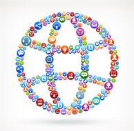 Globe royalty-free vector Social Networking and Internet Icon Set N2