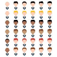 Business men avatar set collection