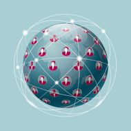 Global social networking concept