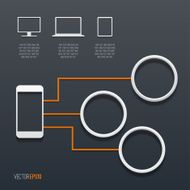 Computing Concept Technology and Communication Vector illustration