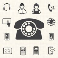 Phone and telecommunication icons N3