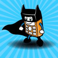 Super-hero smartphone illustration N2