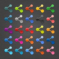 Share sign glossy icon web button shadow noise effect texture