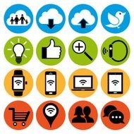Communication and media icons Vector N2