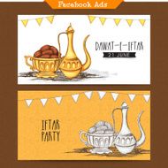 Social media ads or banners for Ramadan Kareem celebration