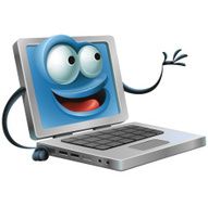 Laptop Cartoon - Presenting