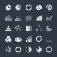 Graphic business charts - Inverted Icons Illustration N2