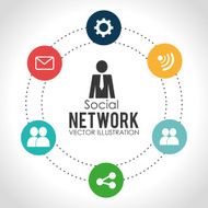Social network design vector illustration N22