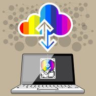 Laptop Cloud storage