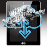 Digital Cloud accessed with a Tablet PC