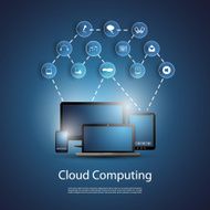 Cloud Computing With Mobile Devices Concept
