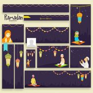 Social media header or banner for Ramadan Kareem celebration N5