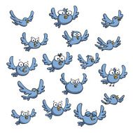 Group of birds flying Vector illustration