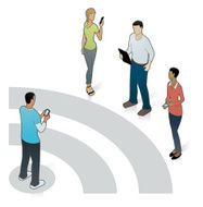 RSS Icon Illustration with People N2