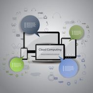 Cloud computing concept in Vector format