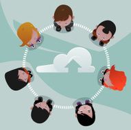 Cloud computing vector concept N2