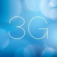 3G word on blur background