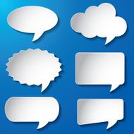 Empty speech bubbles paper vector N2