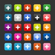 Plus sign rounded square icon web internet button