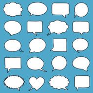 Hand-drawn speech bubbles N4